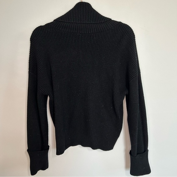 Bar III Black Turtleneck Sweater Classic Warm Chunky Knit Women’s Size Medium - Picture 5 of 6